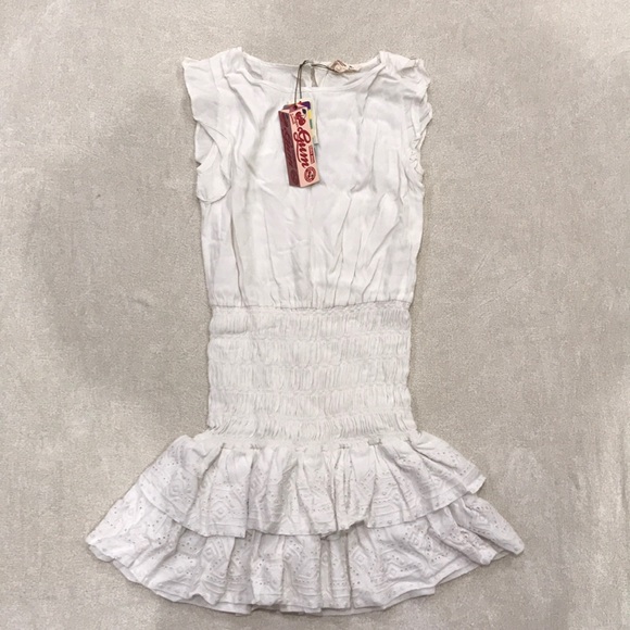 Smocked Dress with flutter sleeves - Picture 2 of 5